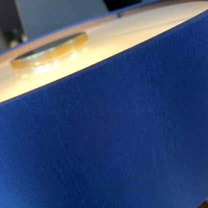 Modern Marble Designer Gold Table Lamp With Blue Shade