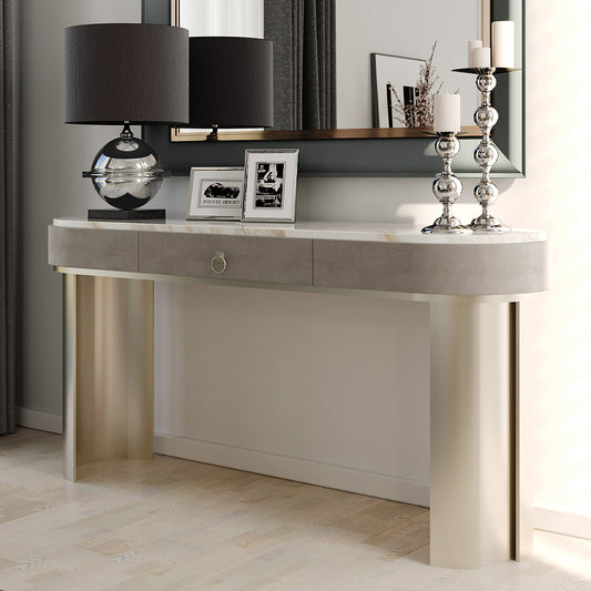 Modern Marble Top Console Table