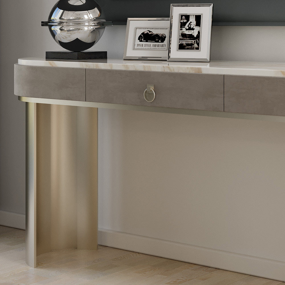 Modern Marble Top Console Table