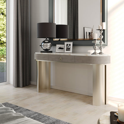 Modern Marble Top Console Table