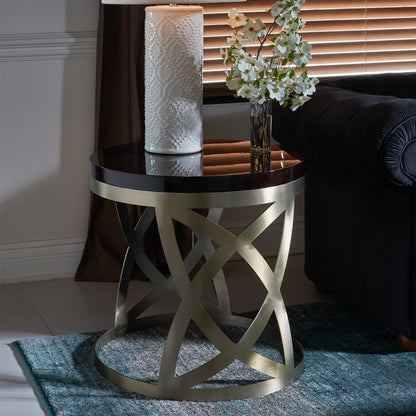 Modern Dark Walnut Occasional Table