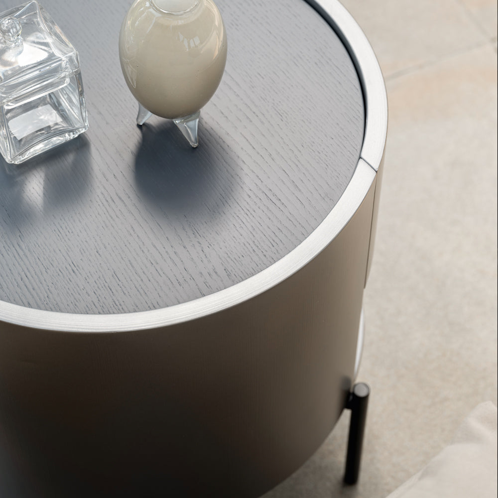 Modern Minimal Round Bedside Cabinet