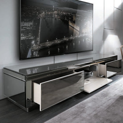 Modern Mirrored Low TV Sideboard