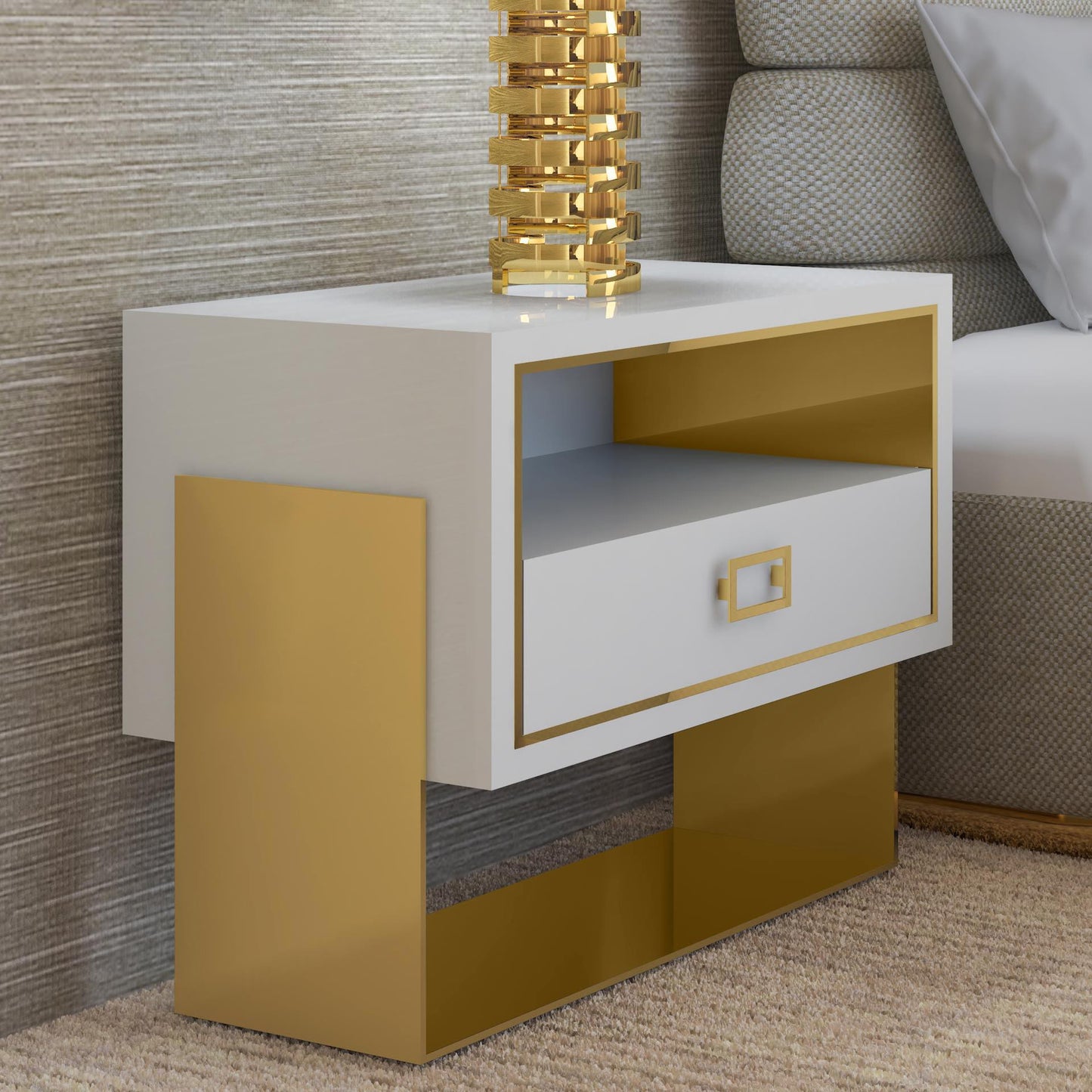 Modern One Drawer Bedside Table