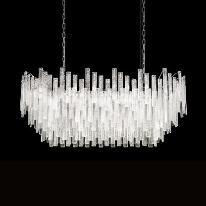 Modern Oval Glass Chandelier