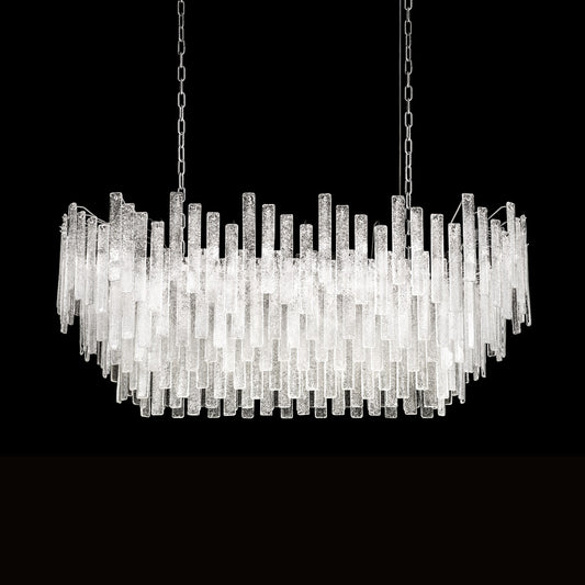 Modern Oval Glass Chandelier