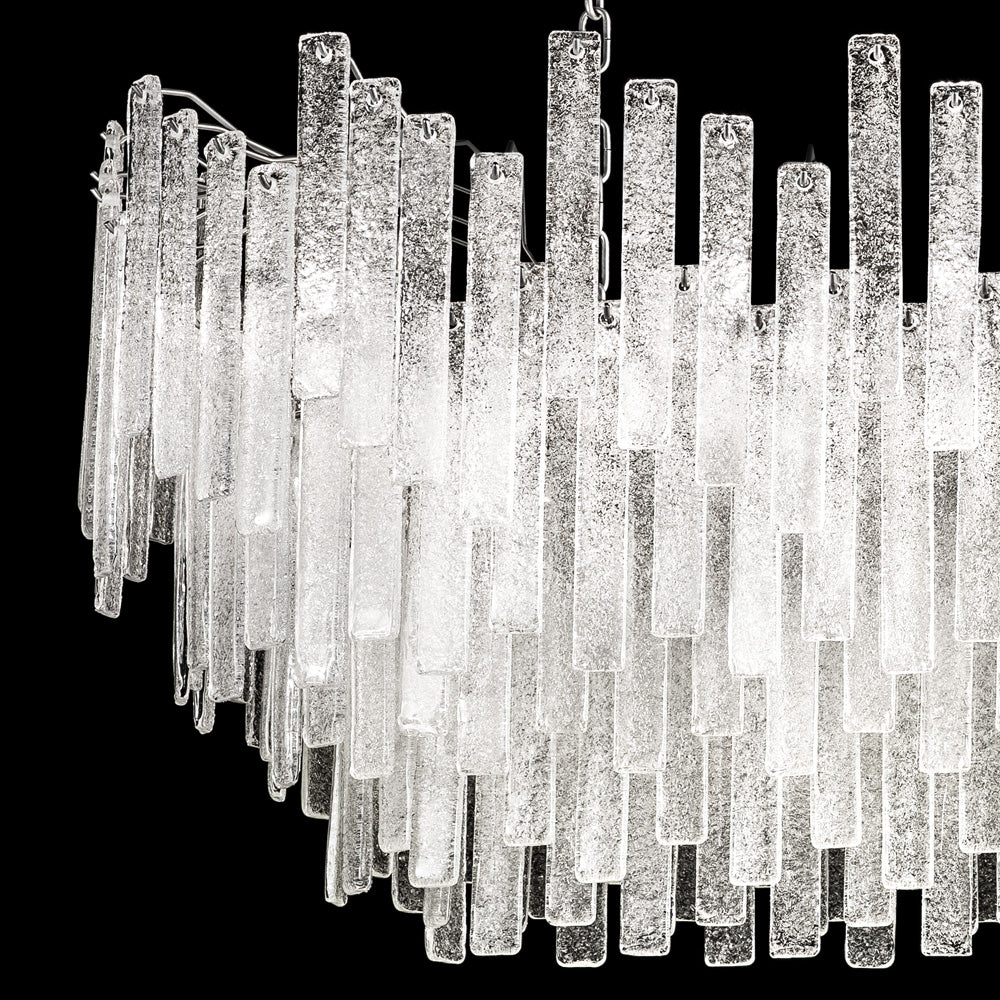 Modern Oval Glass Chandelier