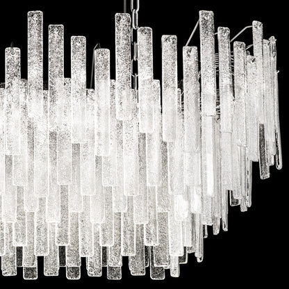 Modern Oval Glass Chandelier