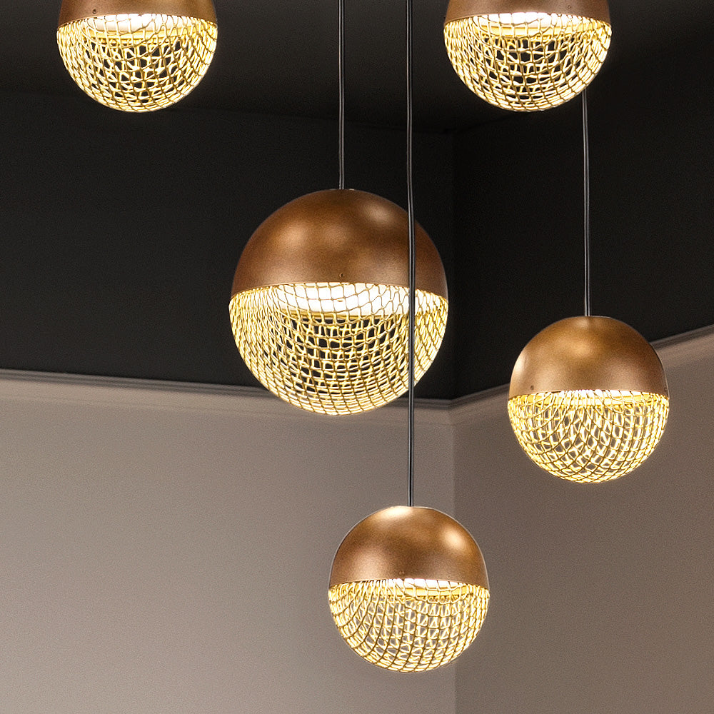Modern Pendant Drop Cluster Chandelier