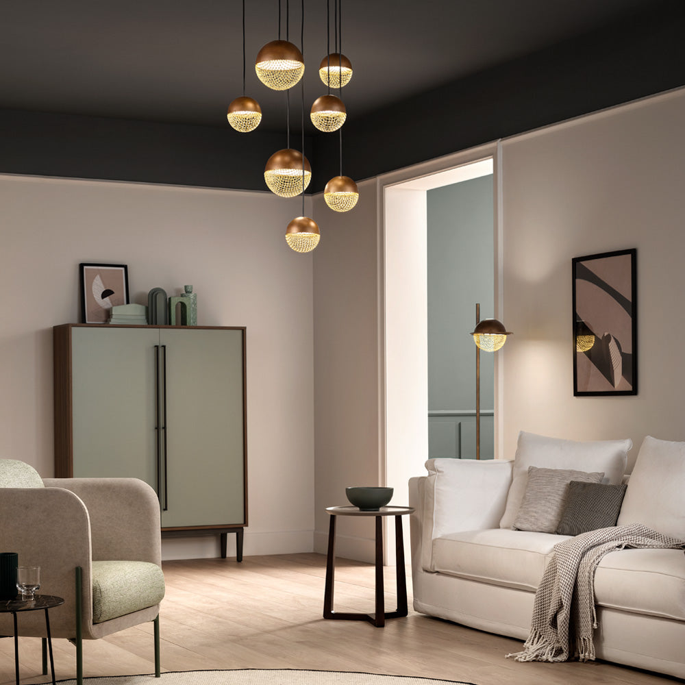 Modern Pendant Drop Cluster Chandelier