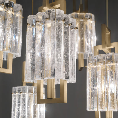 Modern Rock Crystal Inspired Suspension Light