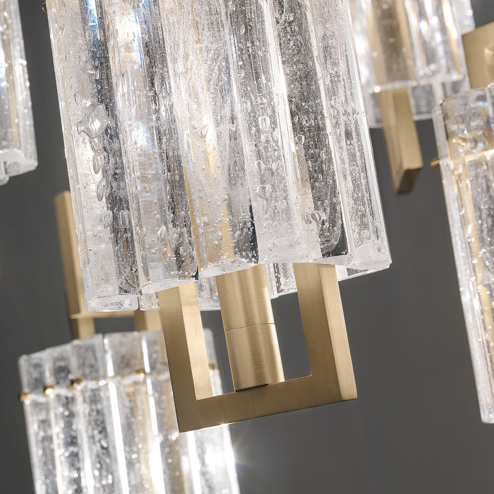 Modern Rock Crystal Inspired Suspension Light