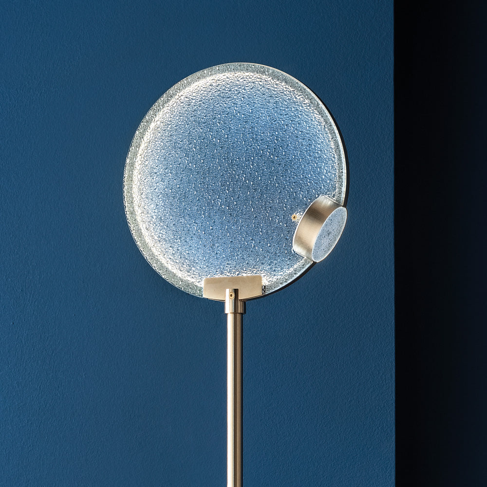 Modern Round Coloured Glass Diffuser Floor Lamp