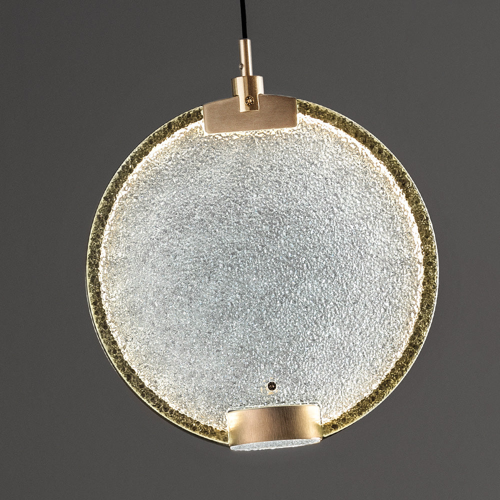 Modern Round Coloured Glass Diffuser Pendant Set