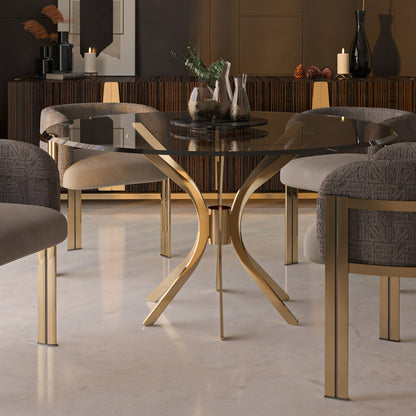 Modern Round Glass Dining Set