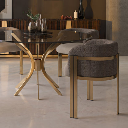 Modern Round Glass Dining Set