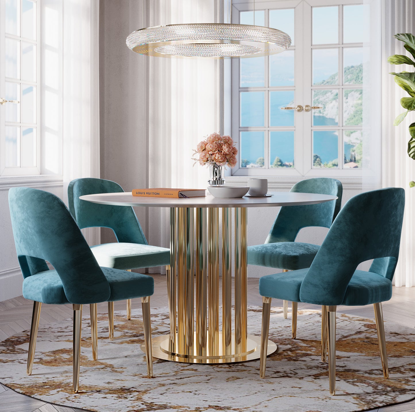 Modern Round Marble Dining Table