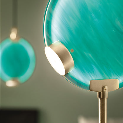 Modern Round Spectrum Glass Diffuser Floor Lamp