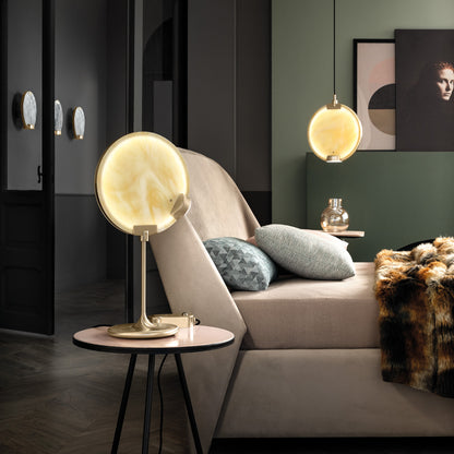 Modern Round Spectrum Glass Diffuser Table Lamp