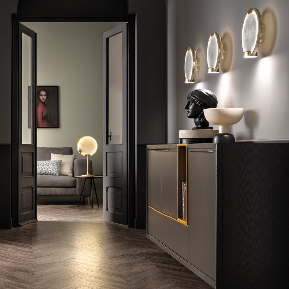 Modern Round Spectrum Glass Diffuser Table Lamp