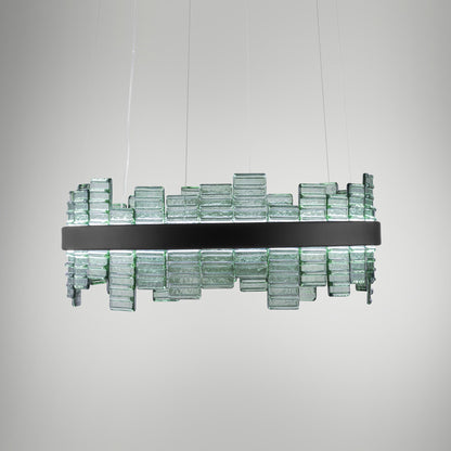 Modern Round Venetian Glass Chandelier