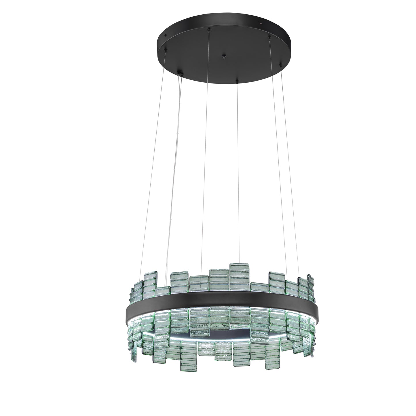 Modern Round Venetian Glass Chandelier