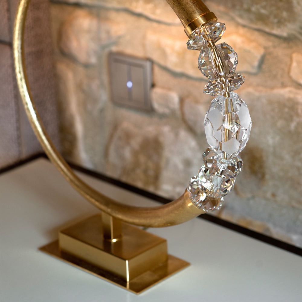 Modern Crystal Gold Table Lamp