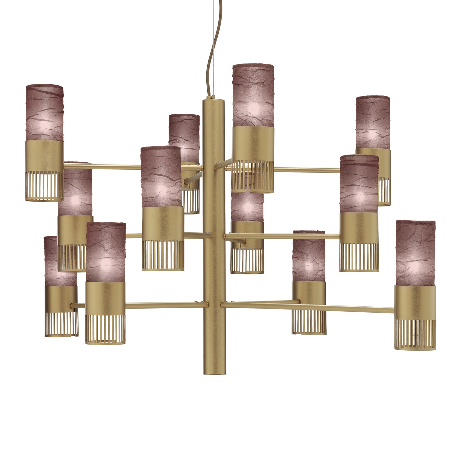 Modern Tiered Chandelier With Shades