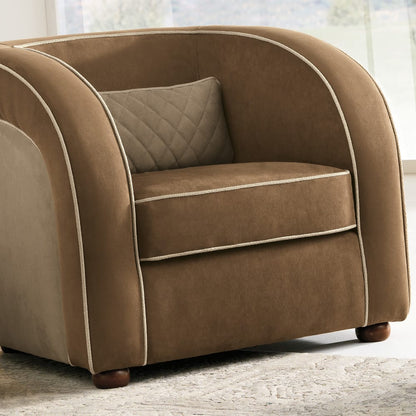 Modern Two Tone Faux Leather Armchair