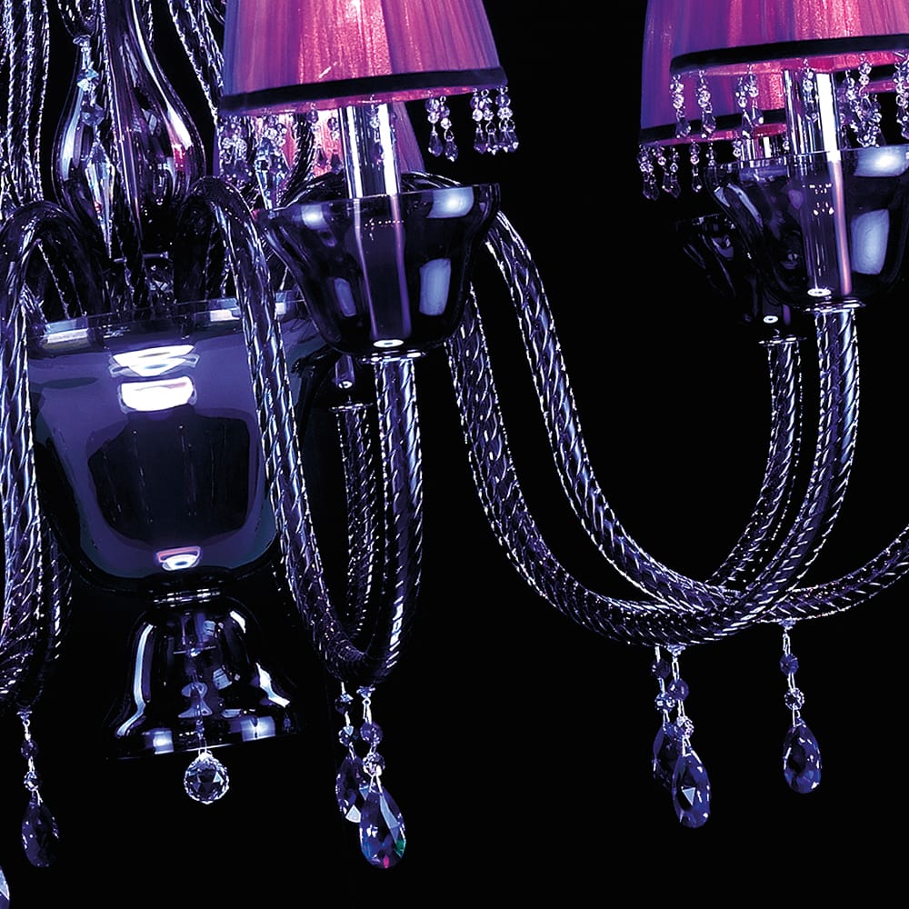 Modern Ultra Violet Crystal Chandelier