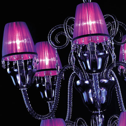 Modern Ultra Violet Crystal Chandelier