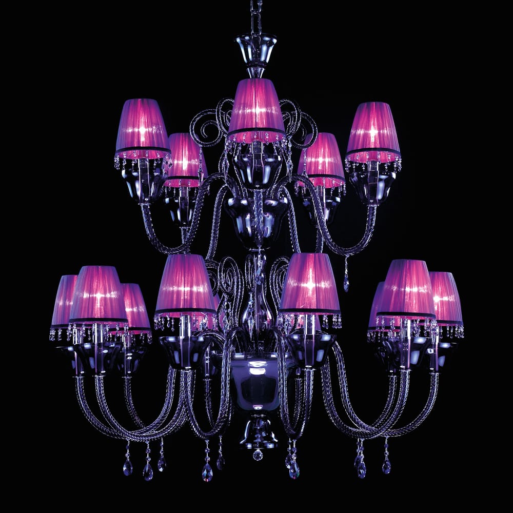 Modern Ultra Violet Crystal Chandelier