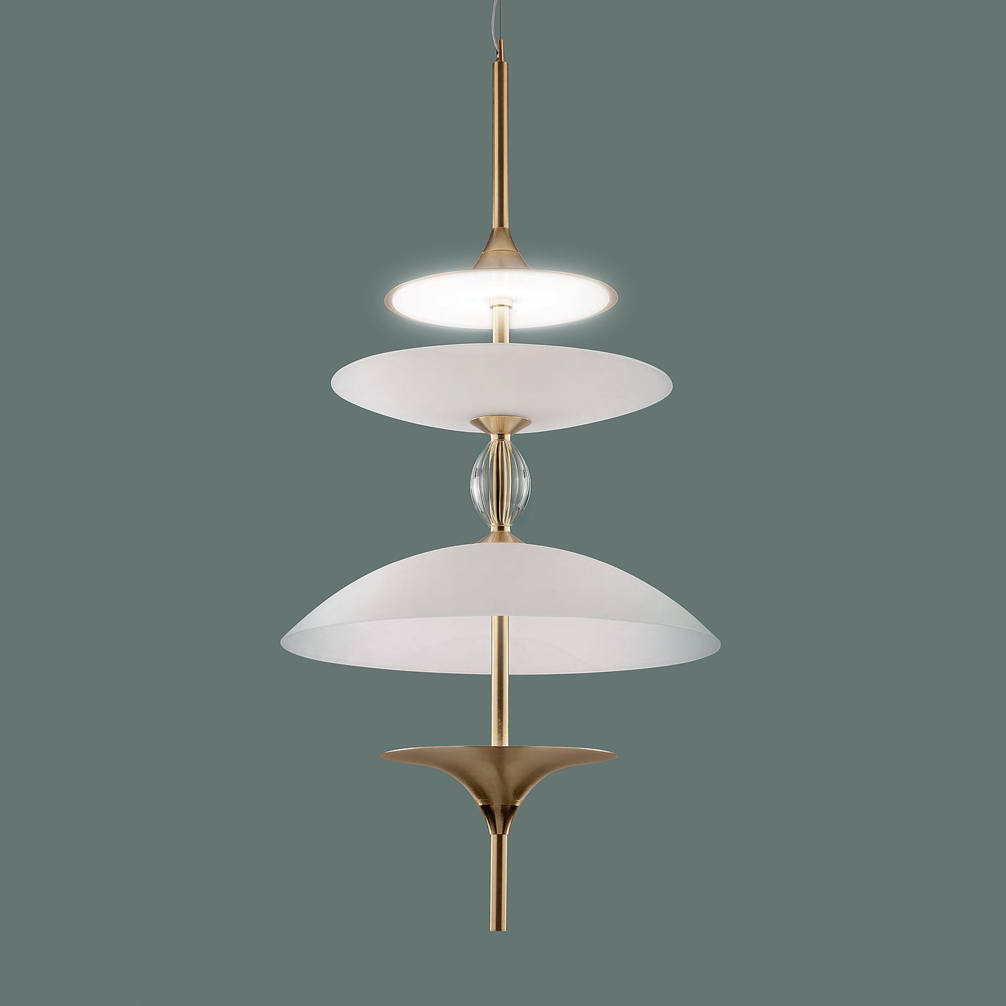 Large Modern Venetian Glass Pendant Light