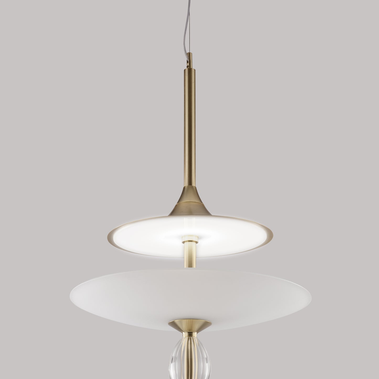 Large Modern Venetian Glass Pendant Light