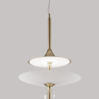 Large Modern Venetian Glass Pendant Light