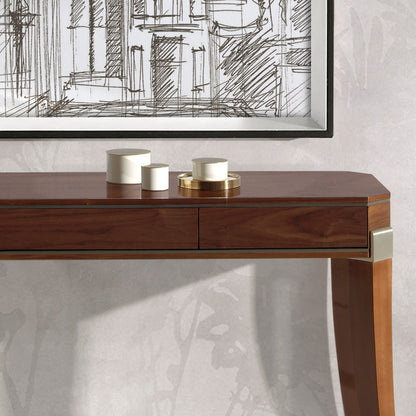 Modern Walnut Console Table