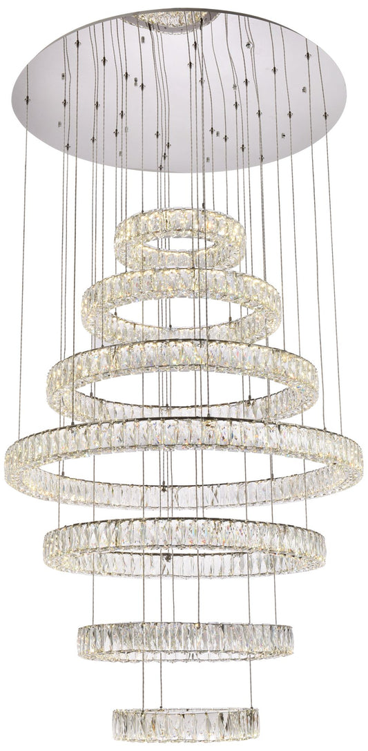 Monroe 40" Led Seven Ring Chandelier