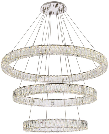 Monroe 41" Led Triple Ring Chandelier