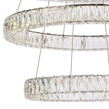 Monroe 41" Led Triple Ring Chandelier