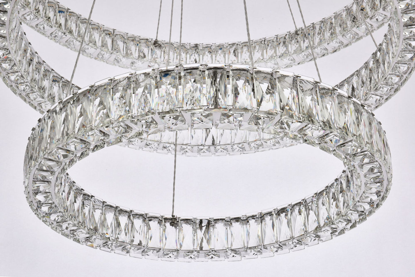 Monroe 41" Led Triple Ring Chandelier