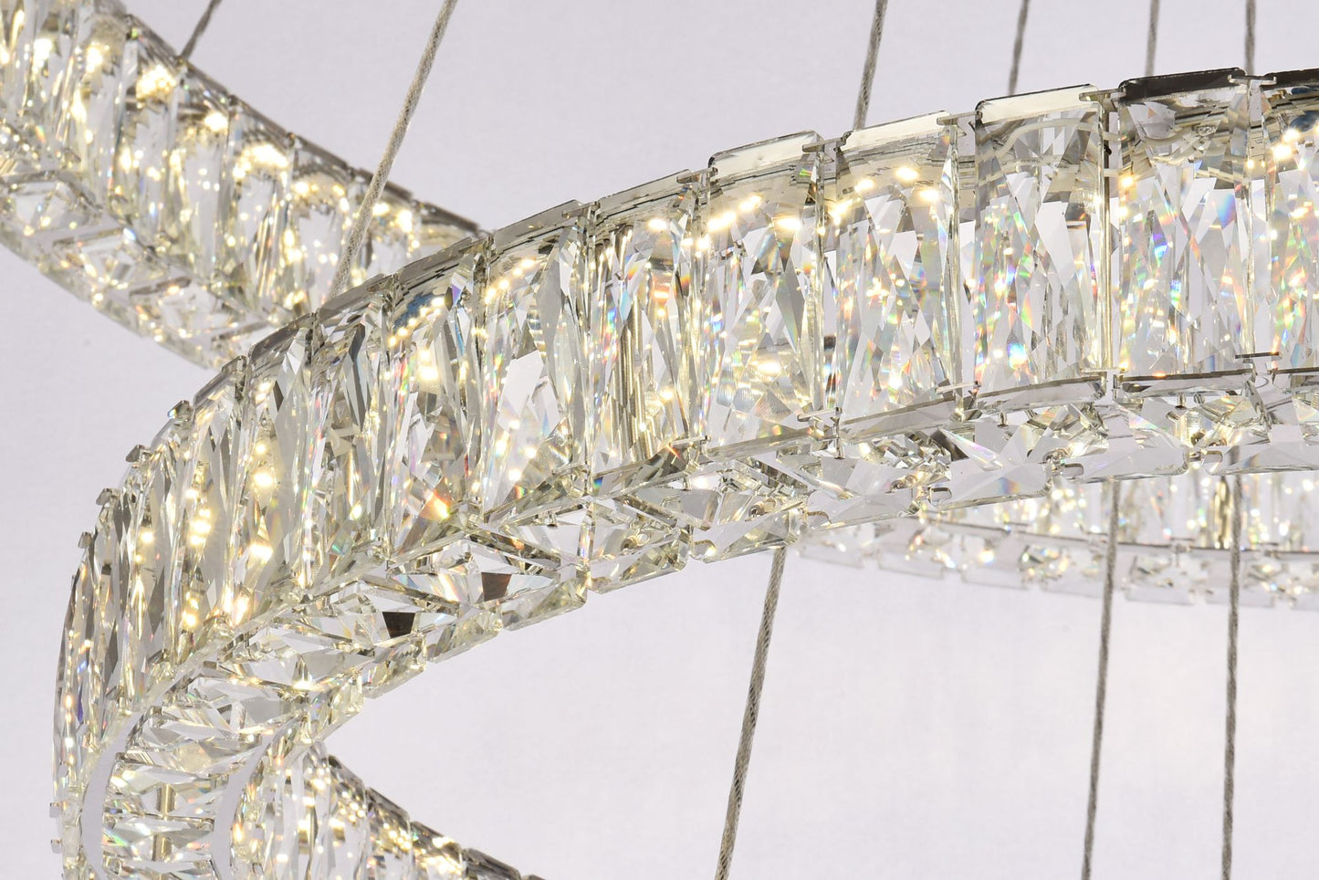 Monroe 41" Led Triple Ring Chandelier