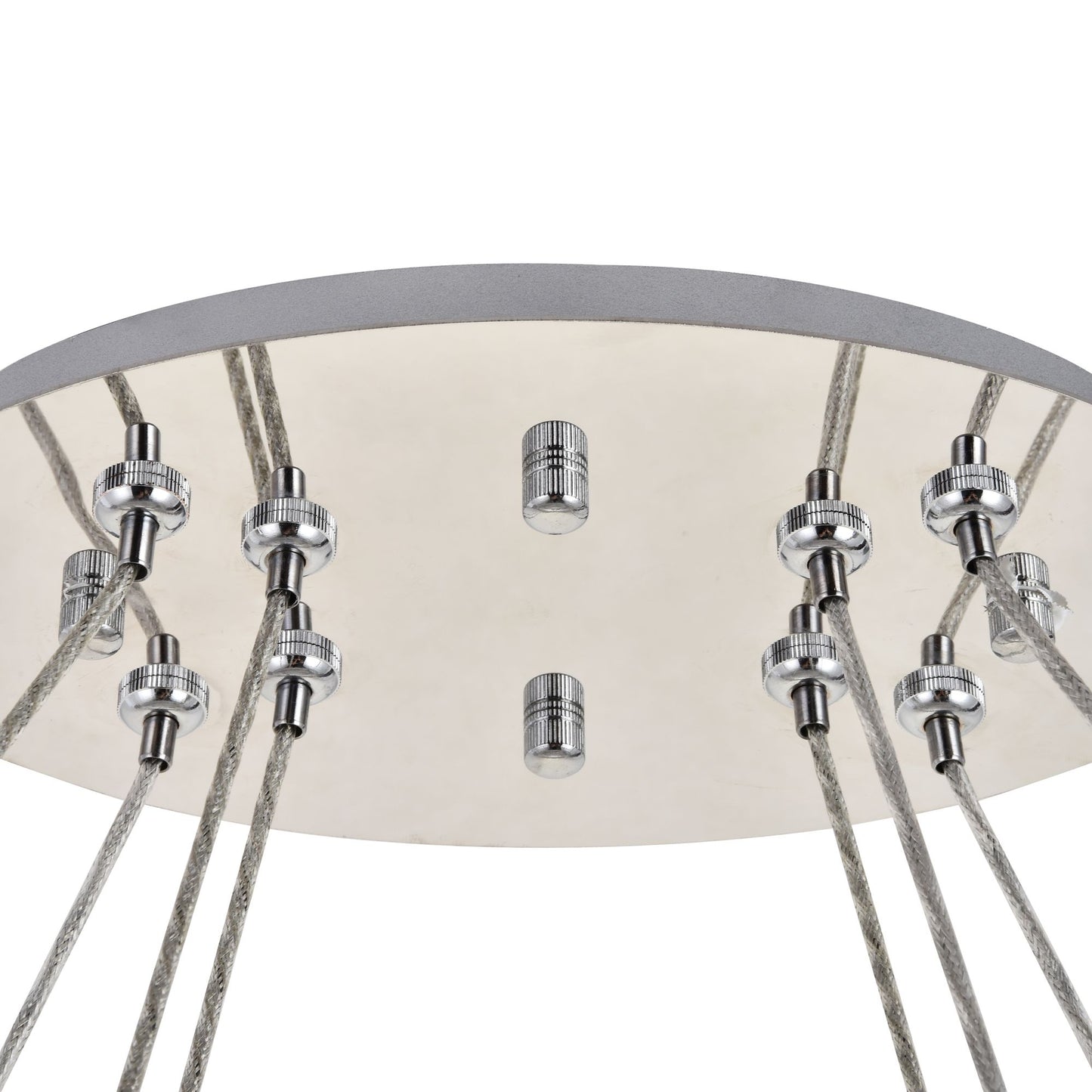 Monroe 48" Wide Chrome and Crystal 2-Tier Oval LED Chandelier