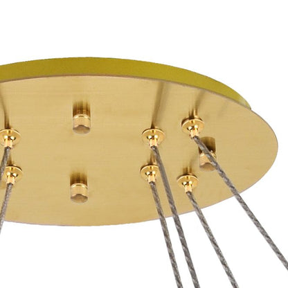 Monroe 48" Wide Gold and Crystal 2-Tier Oval LED Chandelier