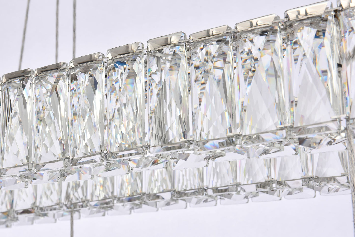 Monroe 50 1/4" Wide Chrome and Crystal 3-Tier LED Chandelier