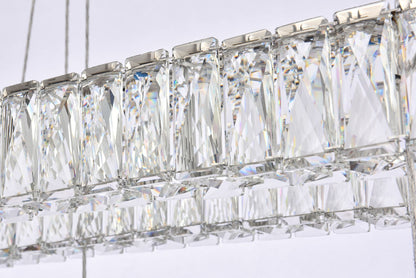 Monroe 50 1/4" Wide Chrome and Crystal 3-Tier LED Chandelier