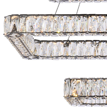 Monroe 50" Led Triple Rectangle Pendant In Black