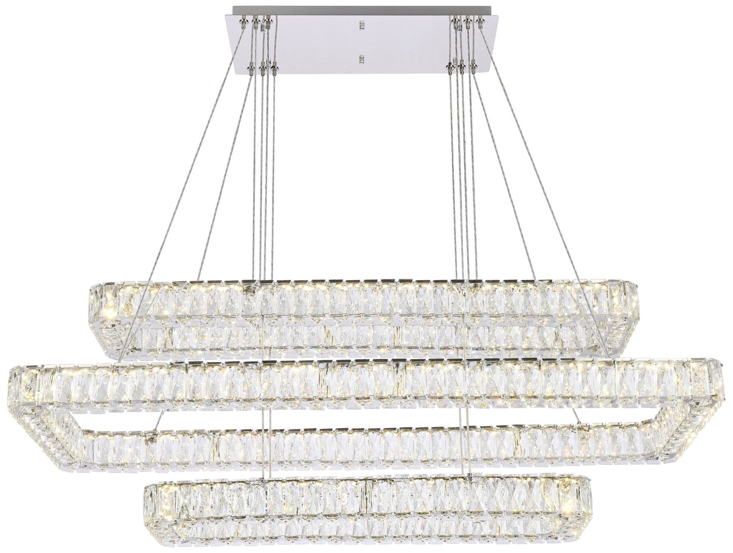 Monroe 50" Led Triple Rectangle Pendant