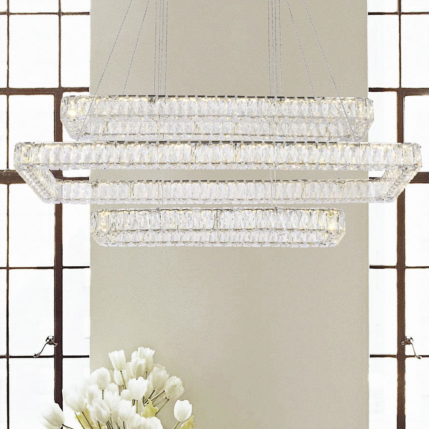 Monroe 50" Led Triple Rectangle Pendant