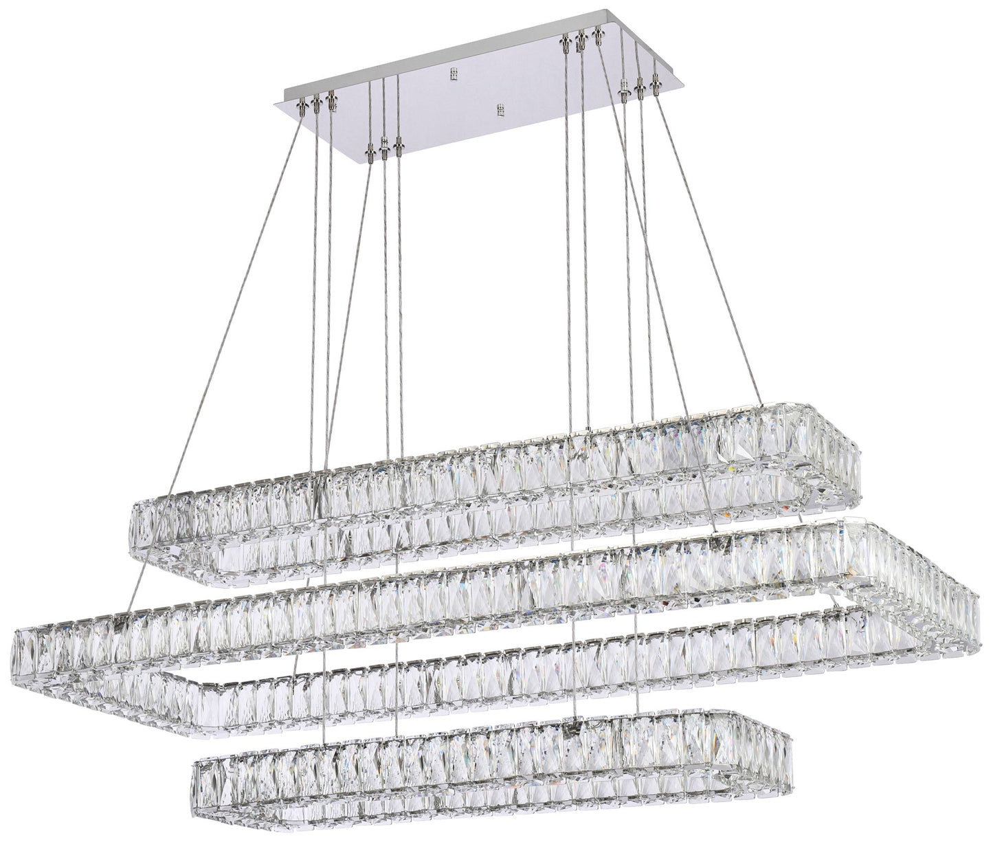 Monroe 50" Led Triple Rectangle Pendant