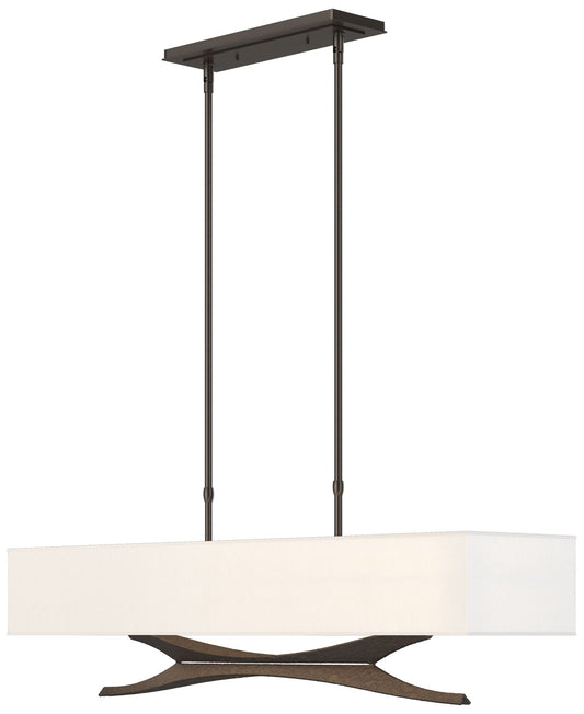 Moreau 42"W Oil Rubbed Bronze Standard Pendant w/ Anna Shade